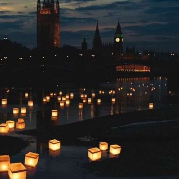 20 Pack Square Chinese Lanterns Wishing, Praying, Floating, River Paper Candle Light, Floating Lanterns for Lake or River, Floating Water Lanterns, Lanterns Floating 5.9"*5.9"*5.9" - Image 2