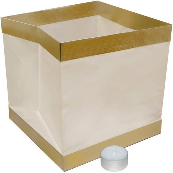 20 Pack Square Chinese Lanterns Wishing, Praying, Floating, River Paper Candle Light, Floating Lanterns for Lake or River, Floating Water Lanterns, Lanterns Floating 5.9"*5.9"*5.9" - Image 6