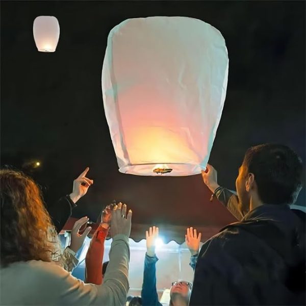 Paper Lanterns Have 16 Pack, White Lanterns to Release&in Memory, Chinese Lanterns Easy to Use, Paper Lanterns were The Highlight of Party, Chinese Lanterns Use to Party Events and Memory of Family. - Image 3